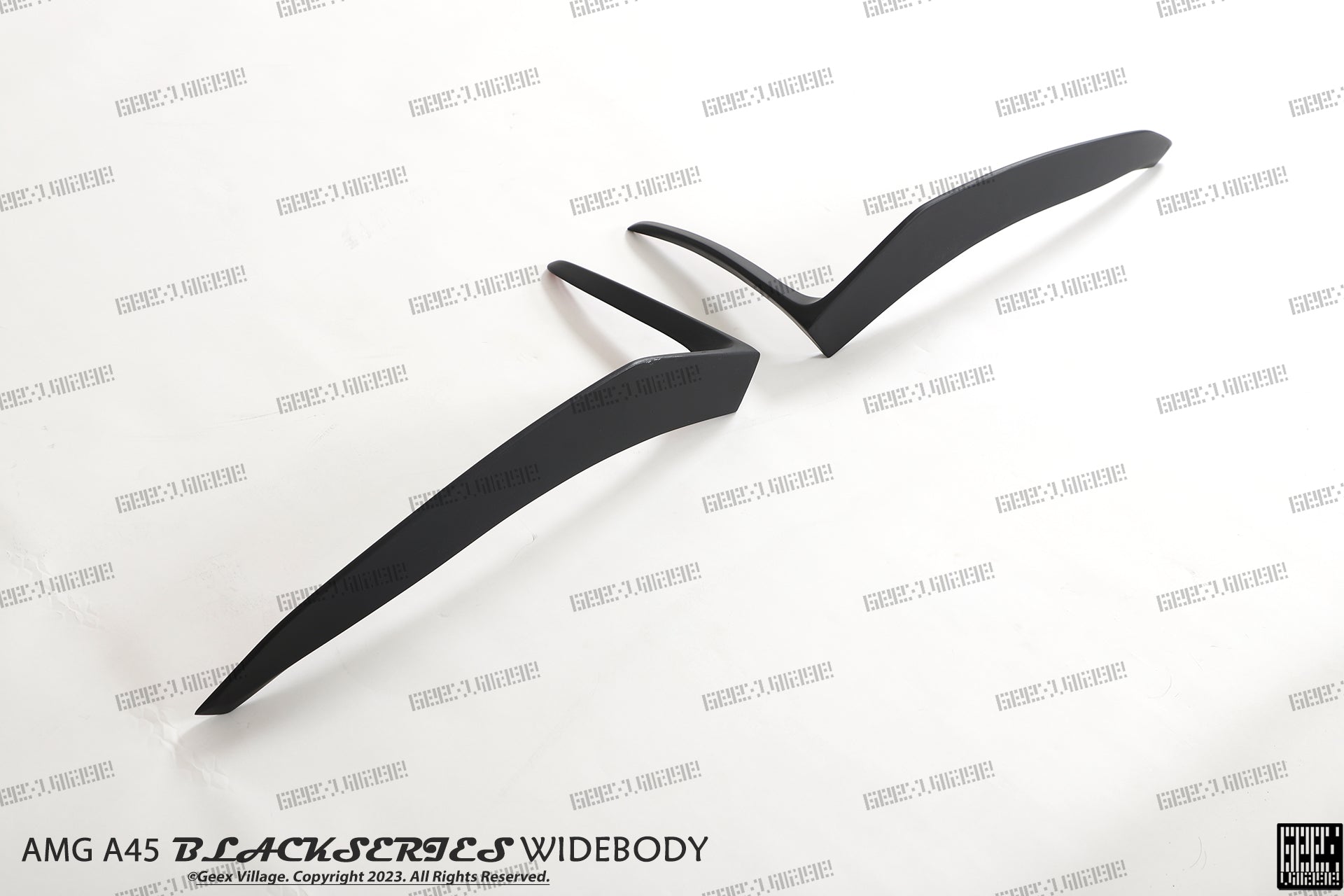 Mercedes Benz A-Class AMG A45 W177 V177 2019-ON with Aftermarket Parts - Blackseries Style Stage 1 Front Corner Splitters & Center Front Lip Carbon Fiber / FRP from Geex Village