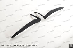 Mercedes Benz A-Class AMG A45 W177 V177 2019-ON with Aftermarket Parts - Blackseries Style Stage 1 Front Corner Splitters & Center Front Lip Carbon Fiber / FRP from Geex Village