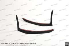 Mercedes Benz A-Class AMG A45 W177 V177 2019-ON with Aftermarket Parts - Blackseries Style Stage 1 Front Corner Splitters & Center Front Lip Carbon Fiber / FRP from Geex Village