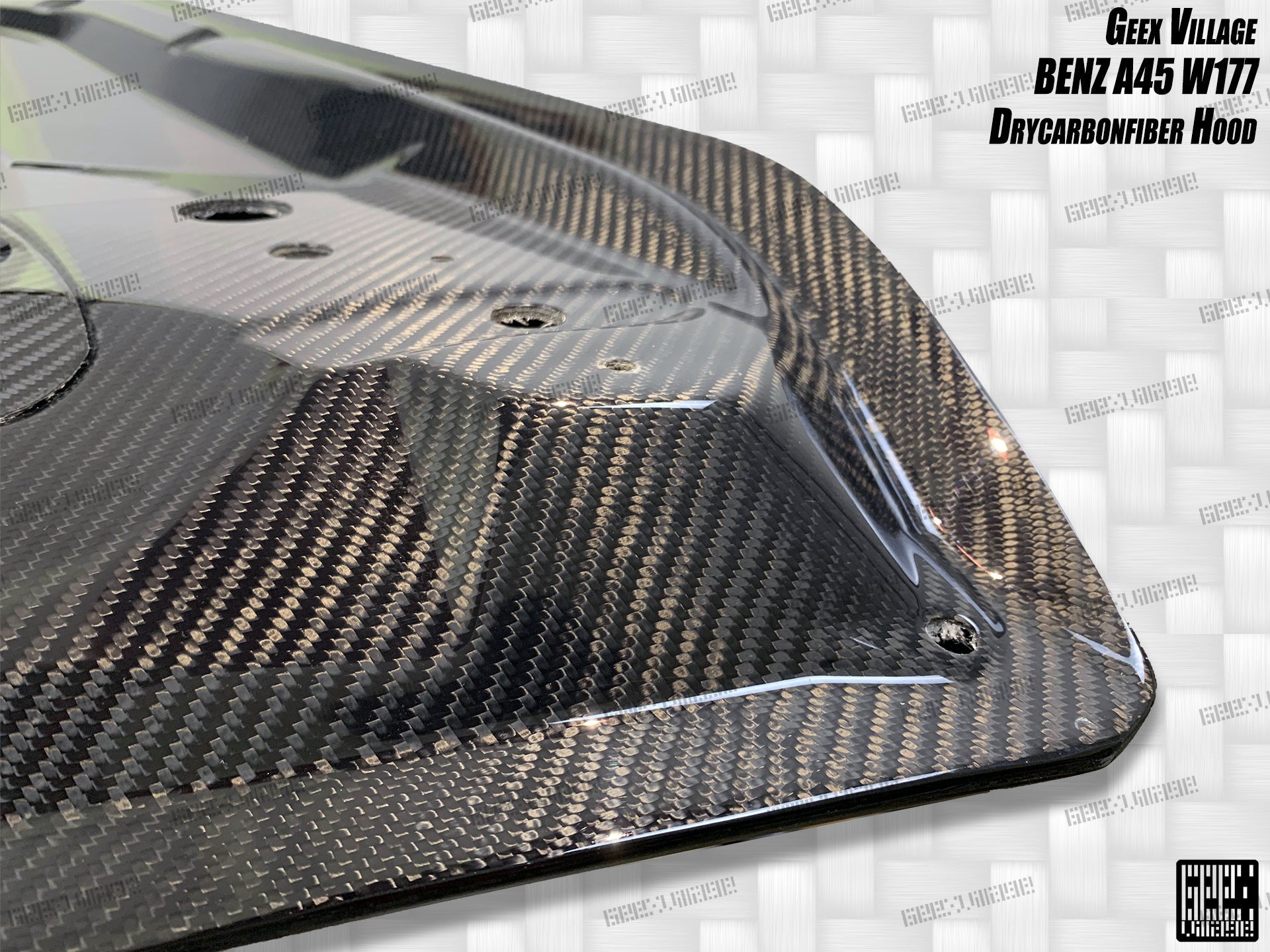 Mercedes Benz CLA-Class CLA45 CLA35 CLA250 C118 2020-ON & A-Class A45 A35 A250 A220 W177 V177 2019-ON with Aftermarket Parts - Hood Carbon Fiber / FRP from Geex Village