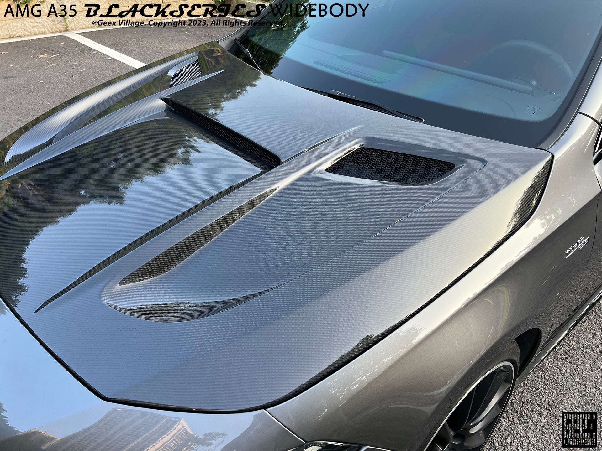Mercedes Benz CLA-Class CLA45 CLA35 CLA250 C118 2020-ON & A-Class A45 A35 A250 A220 W177 V177 2019-ON with Aftermarket Parts - Hood Carbon Fiber / FRP from Geex Village