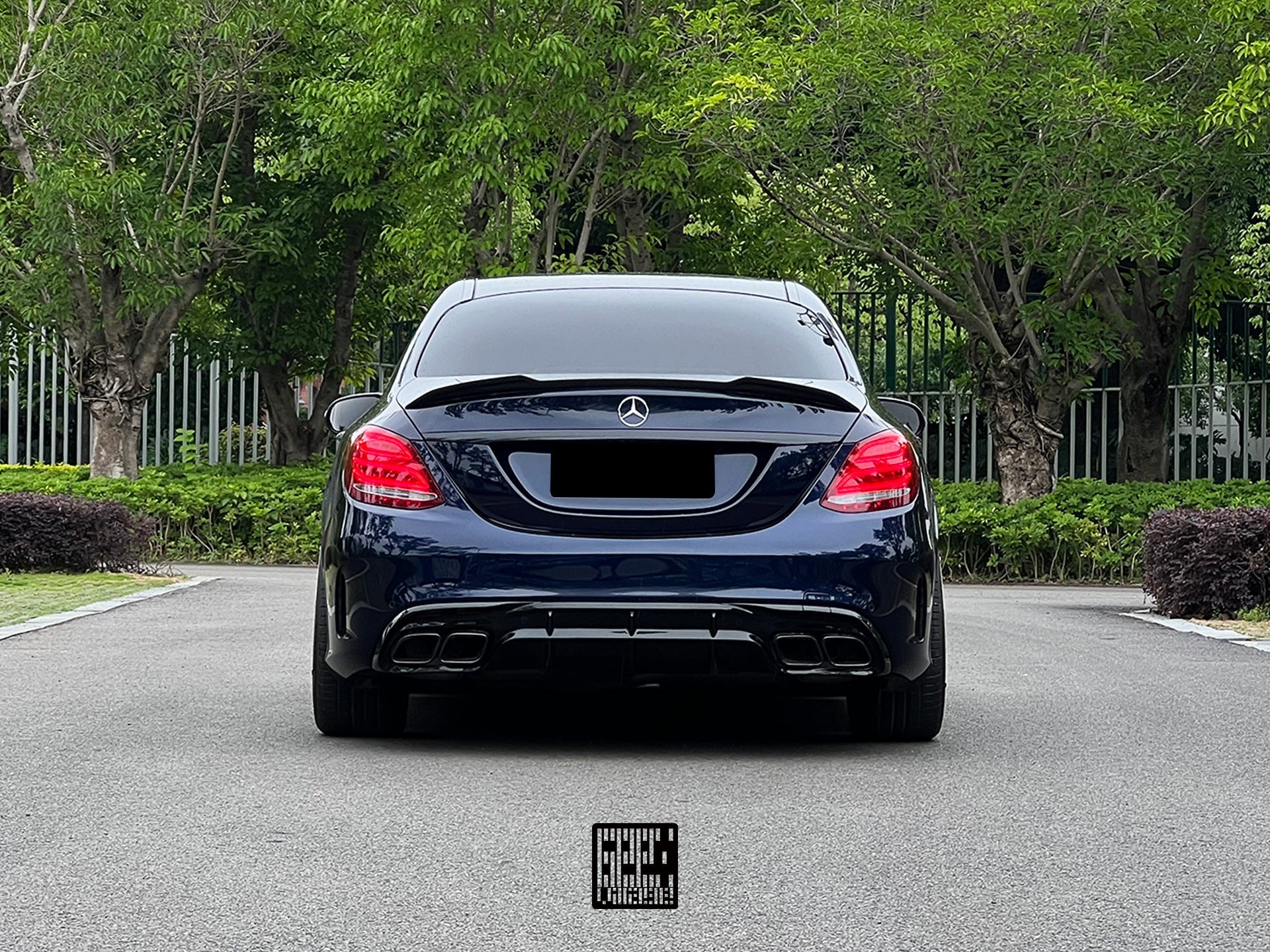 Mercedes Benz C-Class C63S C63 AMG C43 C450 C300 W205 
(C300 requires sport package bumper) 2015 2016 2017 2018 with Aftermarket Parts - Rear Diffuser Carbon Fiber from Geex Village