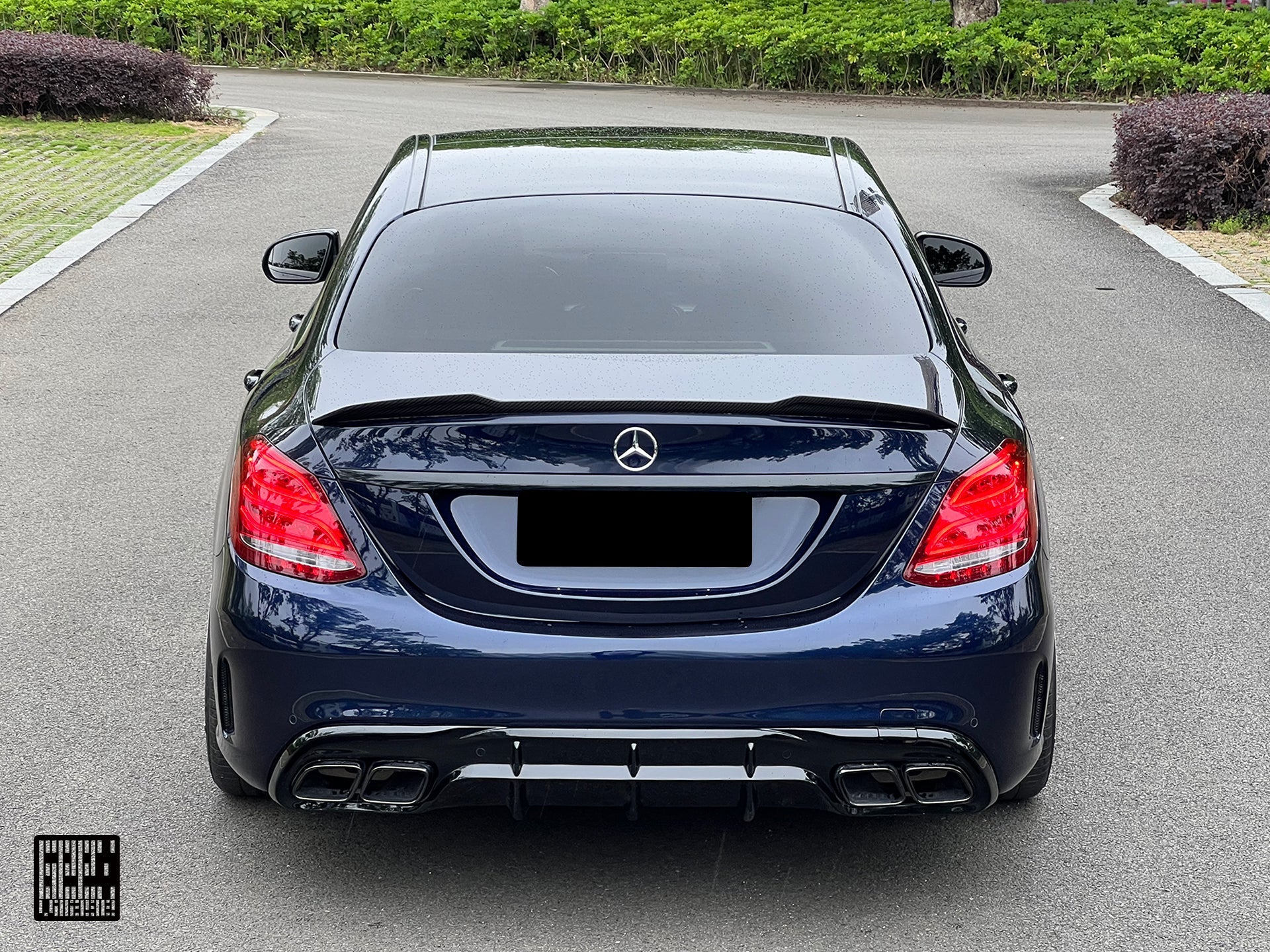 Mercedes Benz C-Class C63s C63 C43 C300 W205 Sedan 2015 2016 2017 2018 2019 2020 2021 with Aftermarket Parts - Rear Spoiler Carbon Fiber from Geex Village