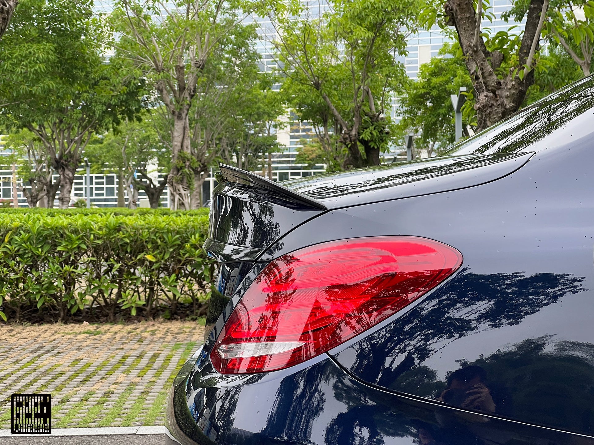 Mercedes Benz C-Class C63s C63 C43 C300 W205 Sedan 2015 2016 2017 2018 2019 2020 2021 with Aftermarket Parts - Rear Spoiler Carbon Fiber from Geex Village