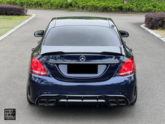 Mercedes Benz C-Class C63s C63 C43 C300 W205 Sedan 2015 2016 2017 2018 2019 2020 2021 with Aftermarket Parts - Rear Spoiler Carbon Fiber from Geex Village