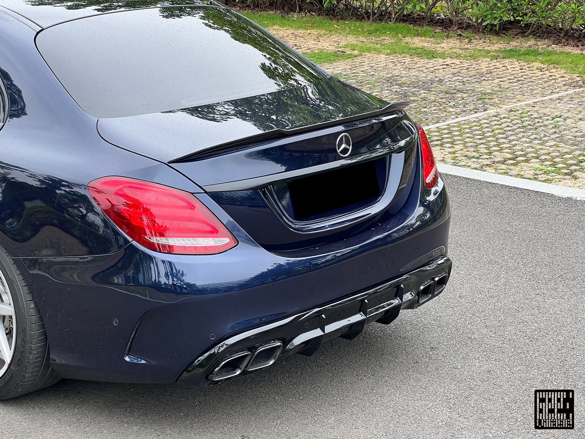 Mercedes Benz C-Class C63s C63 C43 C300 W205 Sedan 2015 2016 2017 2018 2019 2020 2021 with Aftermarket Parts - Rear Spoiler Carbon Fiber from Geex Village