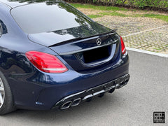 Mercedes Benz C-Class C63s C63 C43 C300 W205 Sedan 2015 2016 2017 2018 2019 2020 2021 with Aftermarket Parts - Rear Spoiler Carbon Fiber from Geex Village