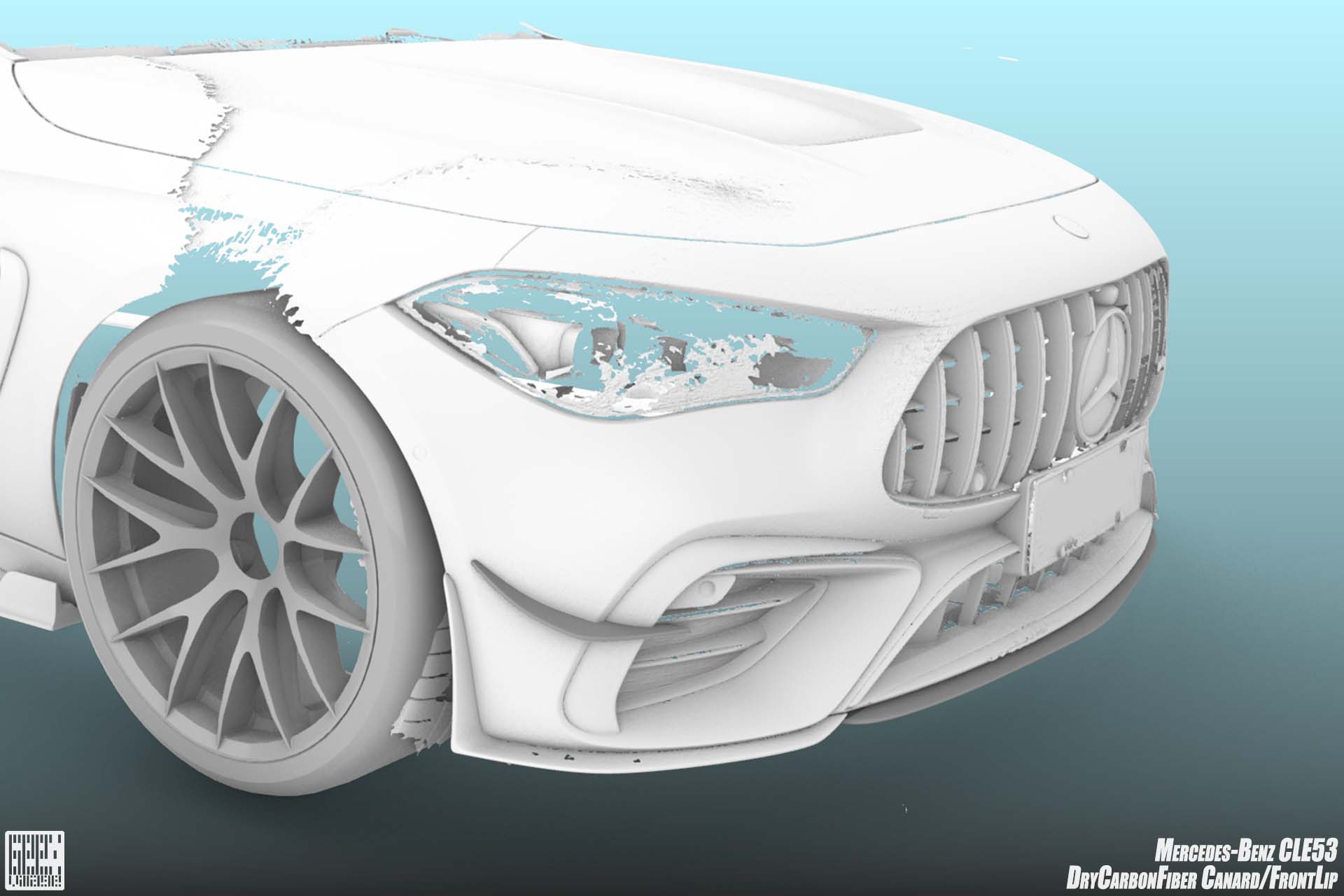 Mercedes Benz CLE-Class AMG CLE 53 2024-ON with Aftermarket Parts - Front Middle Lip Dry Pre-preg Carbon Fiber from Geex Village