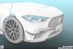 Mercedes Benz CLE-Class AMG CLE 53 2024-ON with Aftermarket Parts - Front Middle Lip Dry Pre-preg Carbon Fiber from Geex Village