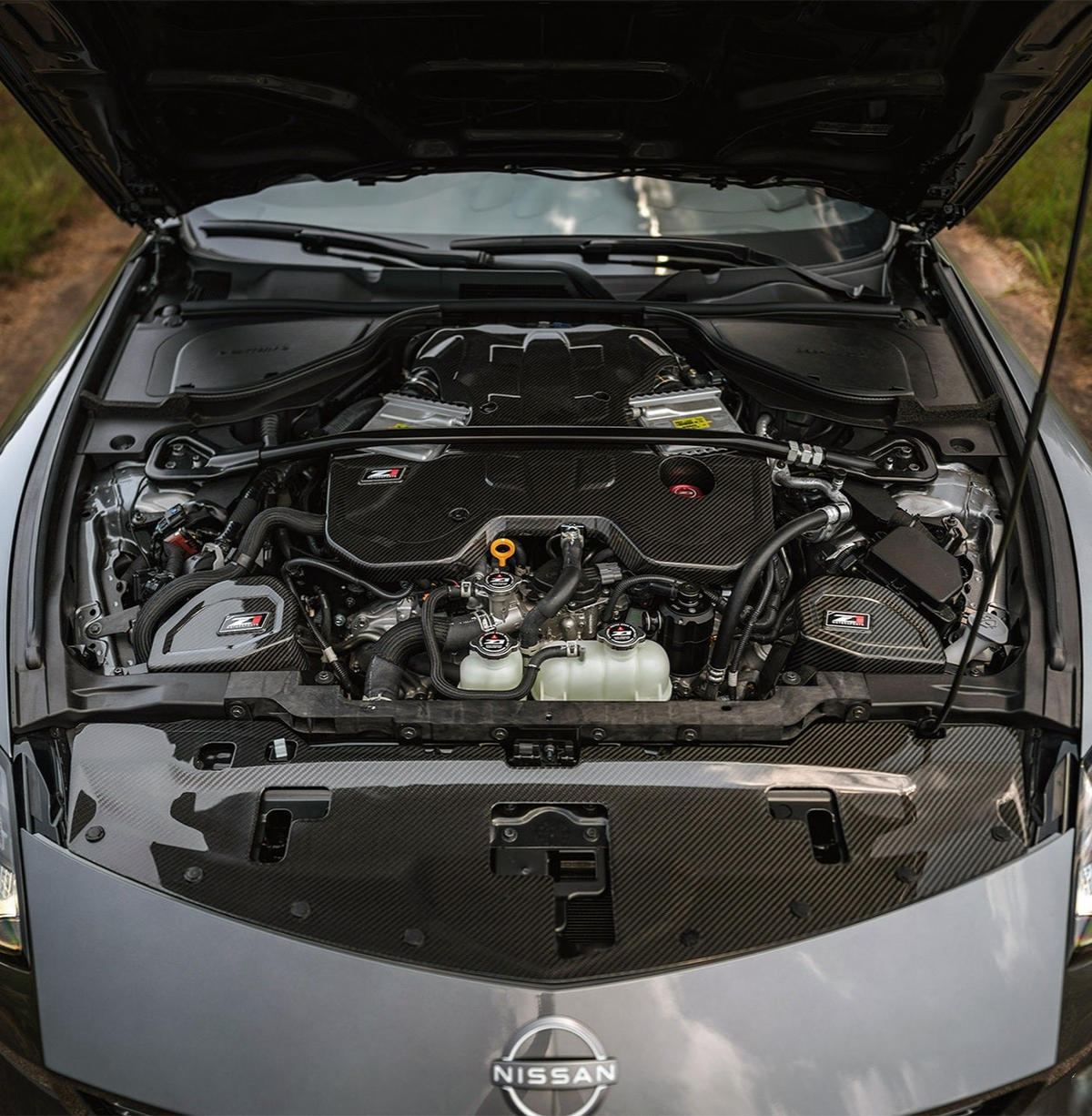 Nissan Z 400Z Nismo Proto Performance Sport RZ34 2023-ON with Aftermarket Parts - GC Style Engine Bay Cover Carbon Fiber from Geex Village