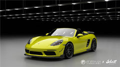 Porsche 718 Cayman Boxster Base S T 2017-ON with Aftermarket Parts - Front Lip Carbon Fiber from Geex Village