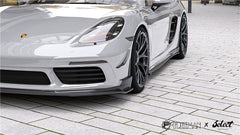 Porsche 718 Cayman Boxster Base S T 2017-ON with Aftermarket Parts - Front Lip Carbon Fiber from Geex Village