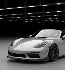 Porsche 718 Cayman Boxster Base S T 2017-ON with Aftermarket Parts - Front Lip Carbon Fiber from Geex Village