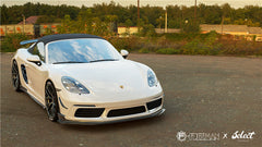 Porsche 718 Cayman Boxster Base S T 2017-ON with Aftermarket Parts - Front Lip Carbon Fiber from Geex Village