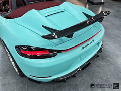 Porsche 718 Cayman Boxster Base S T GTS 2017-ON with Aftermarket Parts - Rear Canards Carbon Fiber from Geex Village