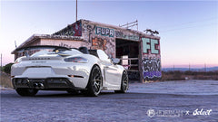 Porsche 718 Cayman Boxster Base S T GTS 2017-ON with Aftermarket Parts - Rear Canards Carbon Fiber from Geex Village
