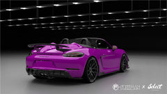 Porsche 718 Cayman Boxster Base S T GTS 2017-ON with Aftermarket Parts - Rear Canards Carbon Fiber from Geex Village