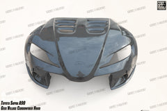 Toyota Supra MK5 A90 A91 3.0 2.0 2020-ON with Aftermarket Parts - Unicorn GT3 Clamshell Hood and Front Bumper & Steel Brackets and Cable for Clamshell Hood and Bumper Carbon Fiber/FRP/Steel from Geex Village