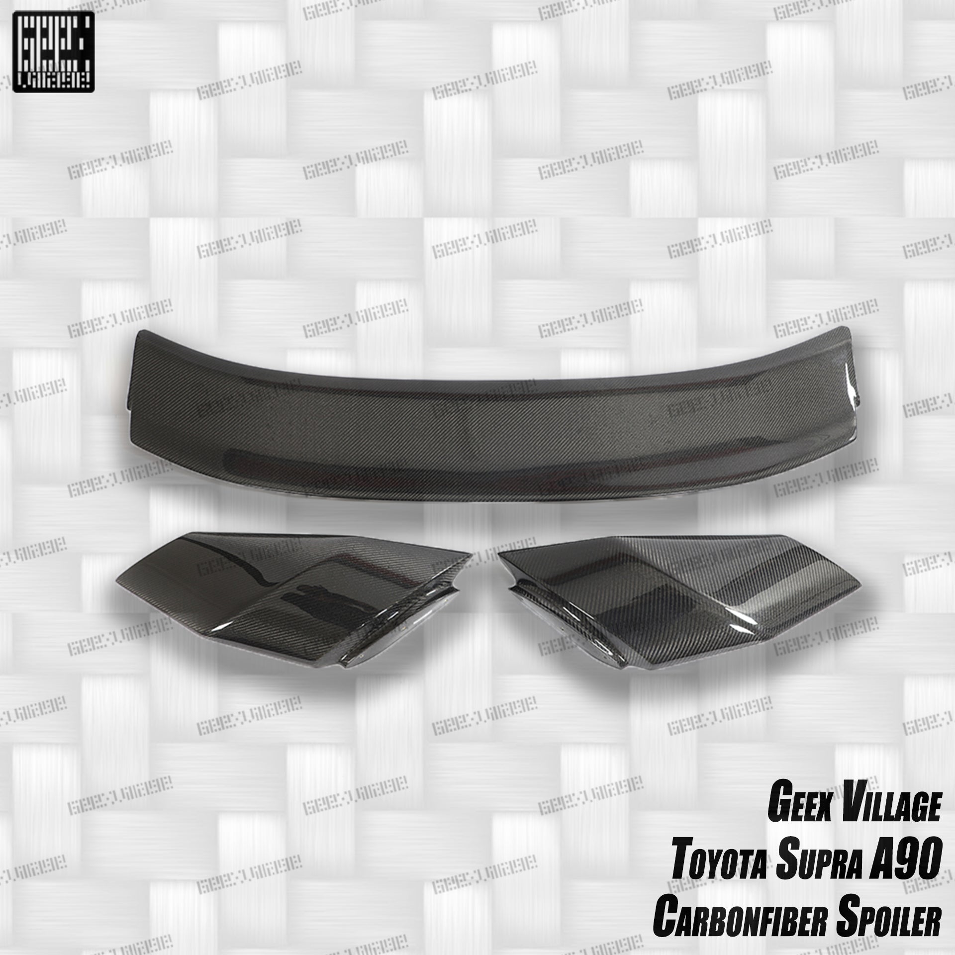 Toyota Supra MK5 A90 A91 3.0 2.0 Coupe 2020-ON with Aftermarket Parts - Unicorn GT3 Widebody Rear Wing Carbon Fiber/FRP from Geex Village