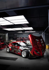 Toyota Supra MK5 A90 A91 3.0 2.0 2020-ON with Aftermarket Parts - Unicorn GT3 Clamshell Hood and Front Bumper & Steel Brackets and Cable for Clamshell Hood and Bumper Carbon Fiber/FRP/Steel from Geex Village