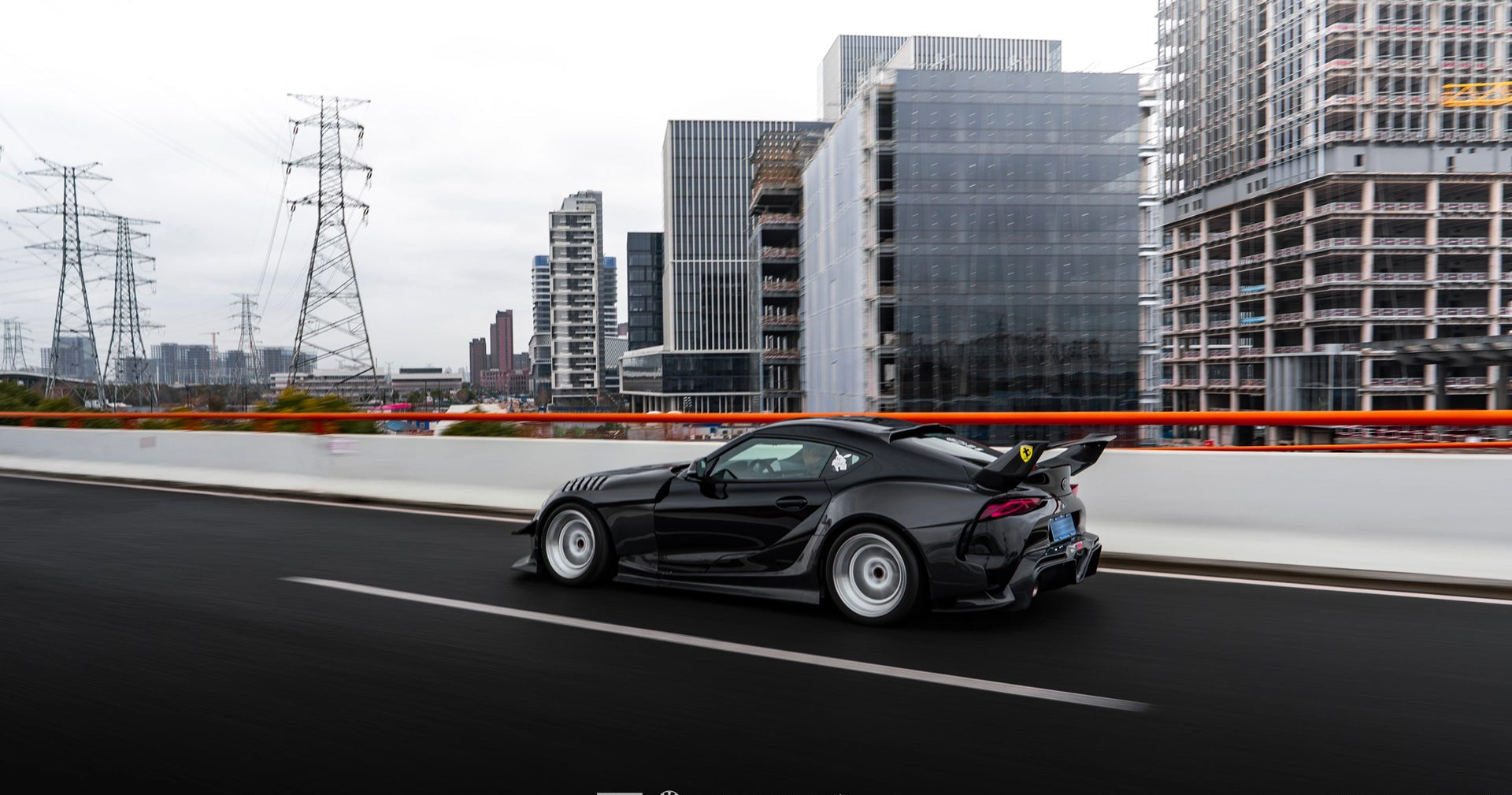 Toyota Supra MK5 A90 A91 3.0 2.0 2020-ON with Aftermarket Parts - Unicorn GT3 Widebody Fender Flares, Wheel Arches, and Side Skirts Carbon Fiber/FRP from Geex Village
