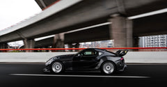 Toyota Supra MK5 A90 A91 3.0 2.0 2020-ON with Aftermarket Parts - Unicorn GT3 Widebody Fender Flares, Wheel Arches, and Side Skirts Carbon Fiber/FRP from Geex Village
