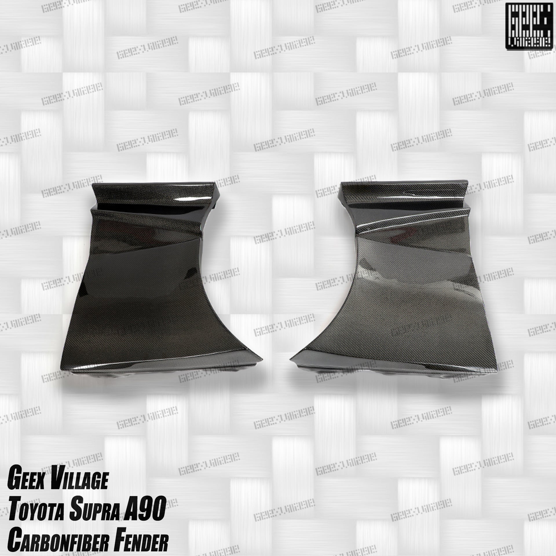 Toyota Supra MK5 A90 A91 3.0 2.0 2020-ON with Aftermarket Parts - Unicorn GT3 Widebody Fender Flares, Wheel Arches, and Side Skirts Carbon Fiber/FRP from Geex Village