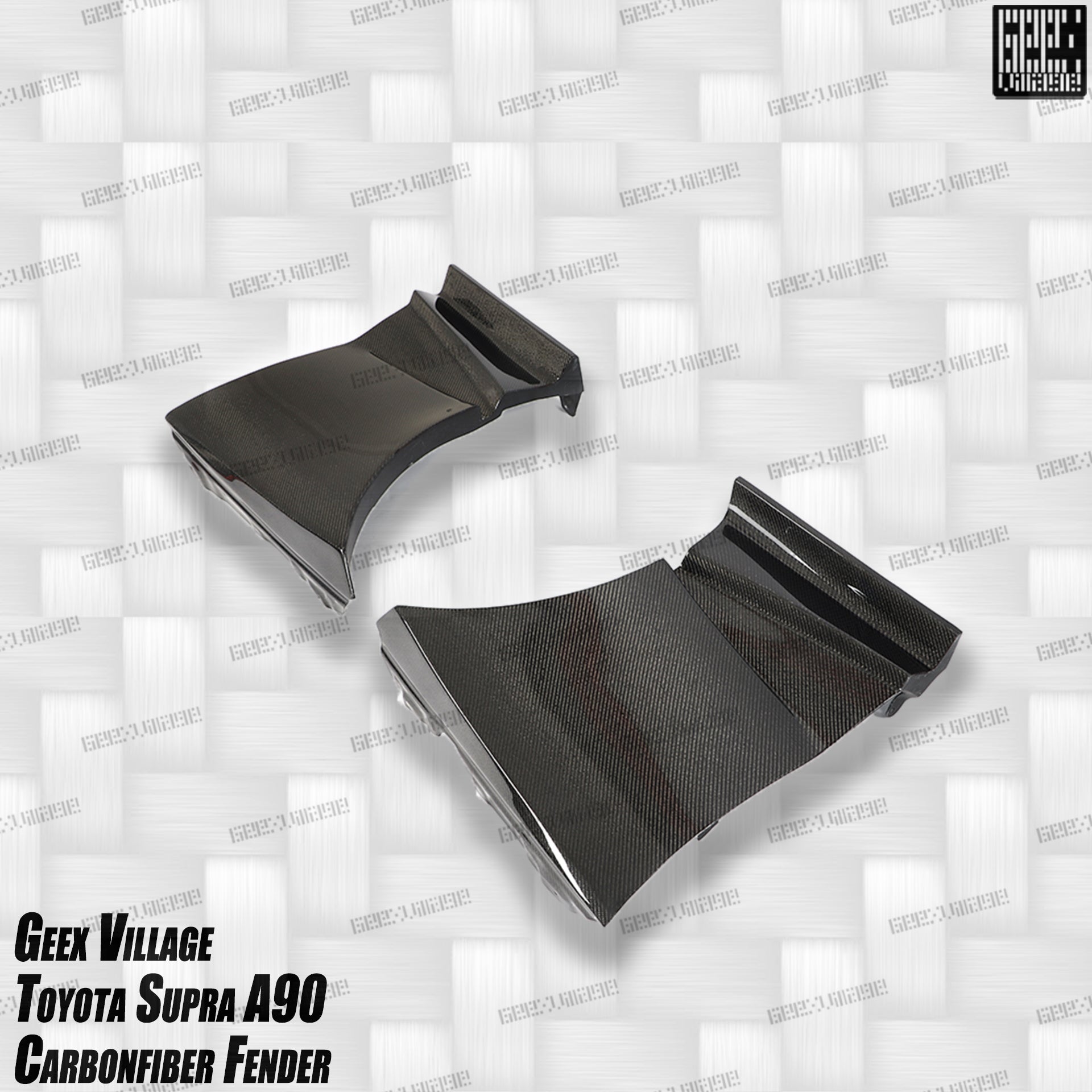 Toyota Supra MK5 A90 A91 3.0 2.0 2020-ON with Aftermarket Parts - Unicorn GT3 Widebody Fender Flares, Wheel Arches, and Side Skirts Carbon Fiber/FRP from Geex Village