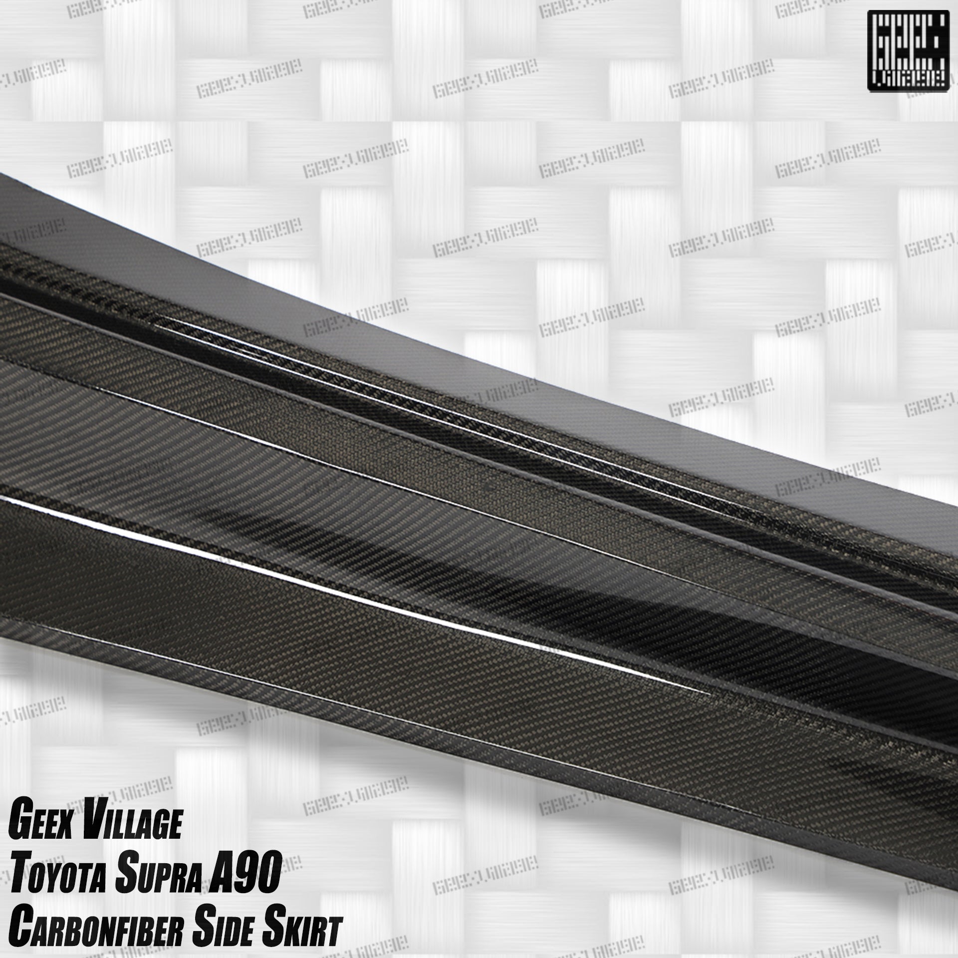 Toyota Supra MK5 A90 A91 3.0 2.0 2020-ON with Aftermarket Parts - Unicorn GT3 Widebody Fender Flares, Wheel Arches, and Side Skirts Carbon Fiber/FRP from Geex Village