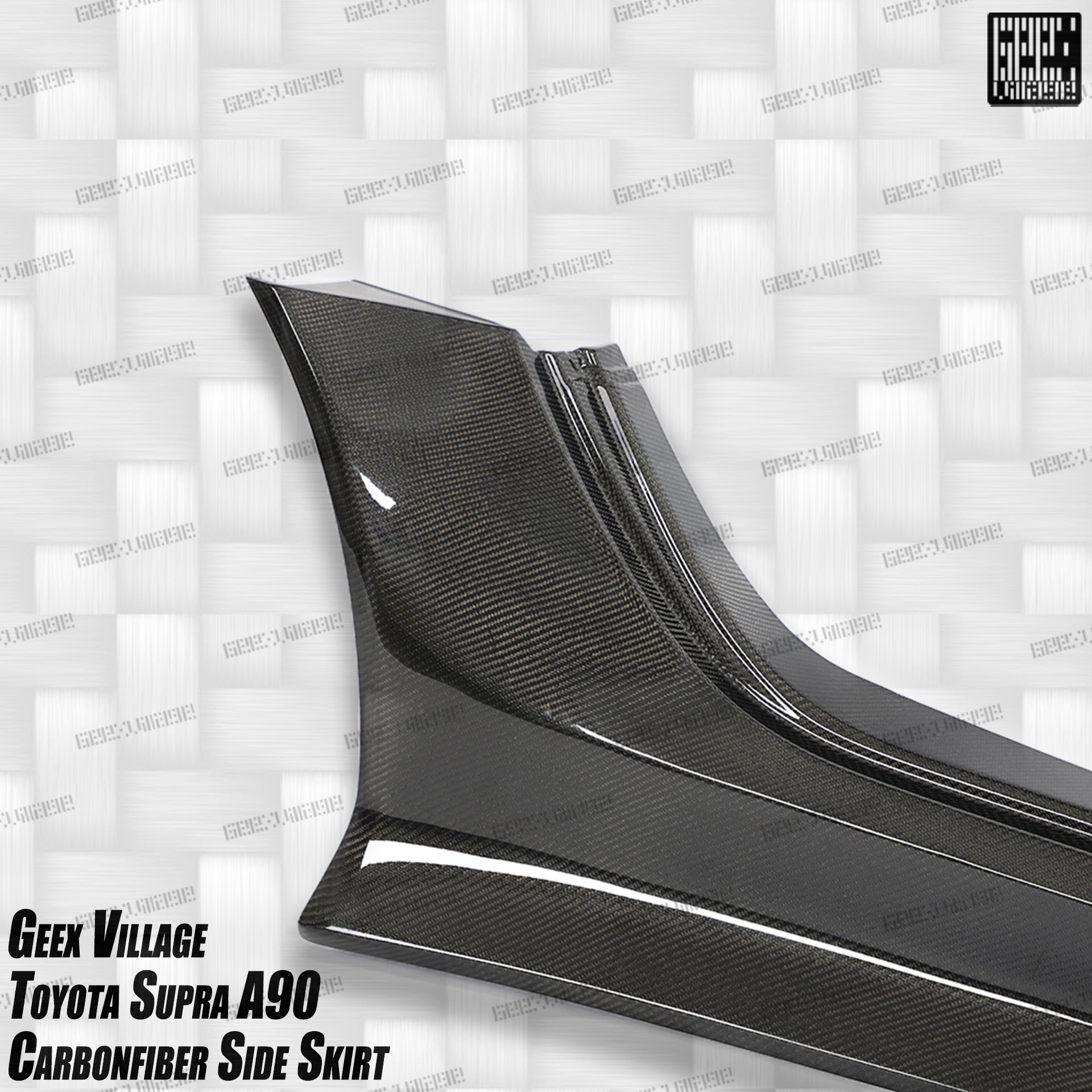 Toyota Supra MK5 A90 A91 3.0 2.0 2020-ON with Aftermarket Parts - Unicorn GT3 Widebody Fender Flares, Wheel Arches, and Side Skirts Carbon Fiber/FRP from Geex Village