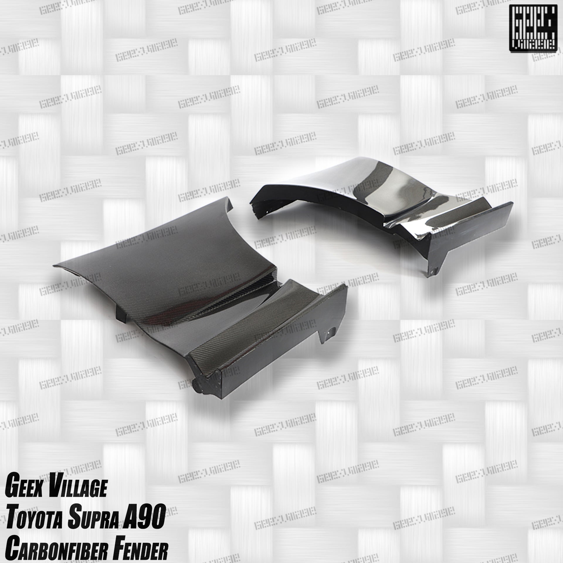 Toyota Supra MK5 A90 A91 3.0 2.0 2020-ON with Aftermarket Parts - Unicorn GT3 Widebody Fender Flares, Wheel Arches, and Side Skirts Carbon Fiber/FRP from Geex Village