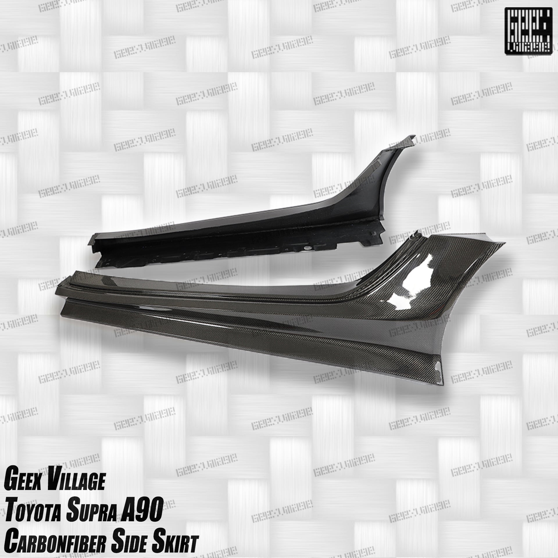 Toyota Supra MK5 A90 A91 3.0 2.0 2020-ON with Aftermarket Parts - Unicorn GT3 Widebody Fender Flares, Wheel Arches, and Side Skirts Carbon Fiber/FRP from Geex Village