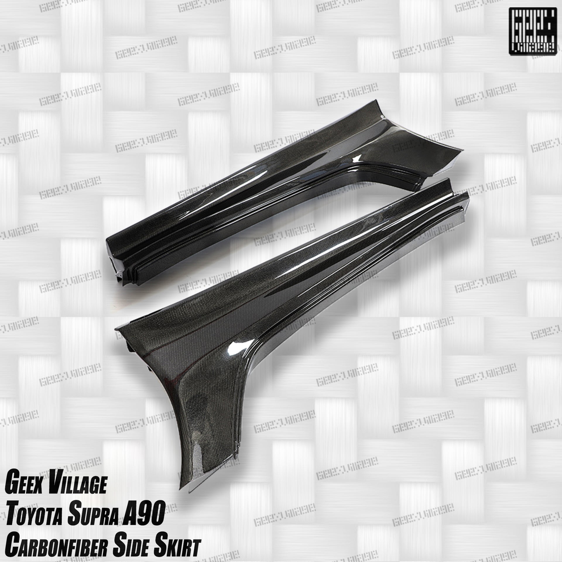Toyota Supra MK5 A90 A91 3.0 2.0 2020-ON with Aftermarket Parts - Unicorn GT3 Widebody Fender Flares, Wheel Arches, and Side Skirts Carbon Fiber/FRP from Geex Village