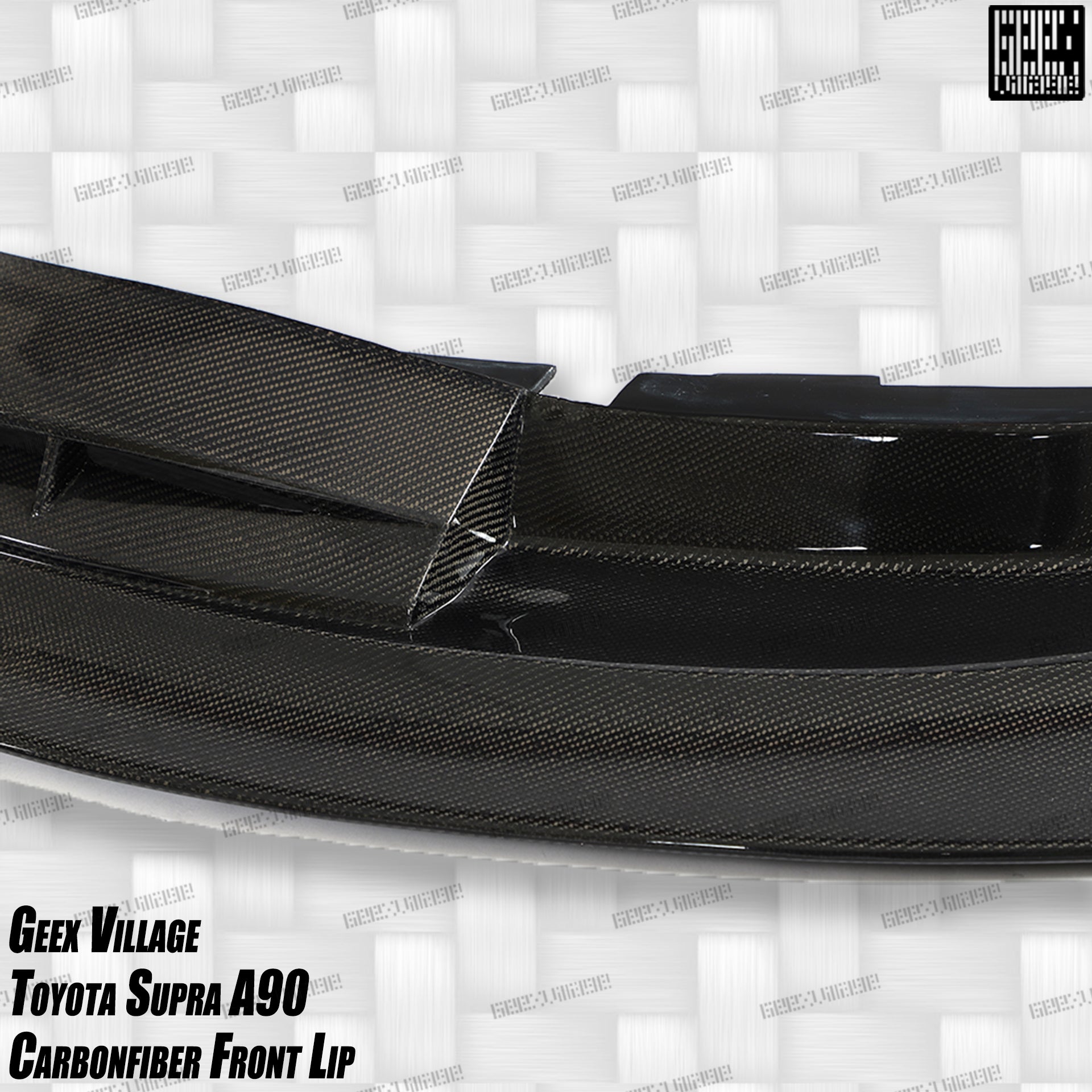 Toyota Supra MK5 A90 A91 3.0 2.0 2020-ON with Aftermarket Parts - Unicorn GT3 Widebody Front Lip Carbon Fiber/FRP from Geex Village
