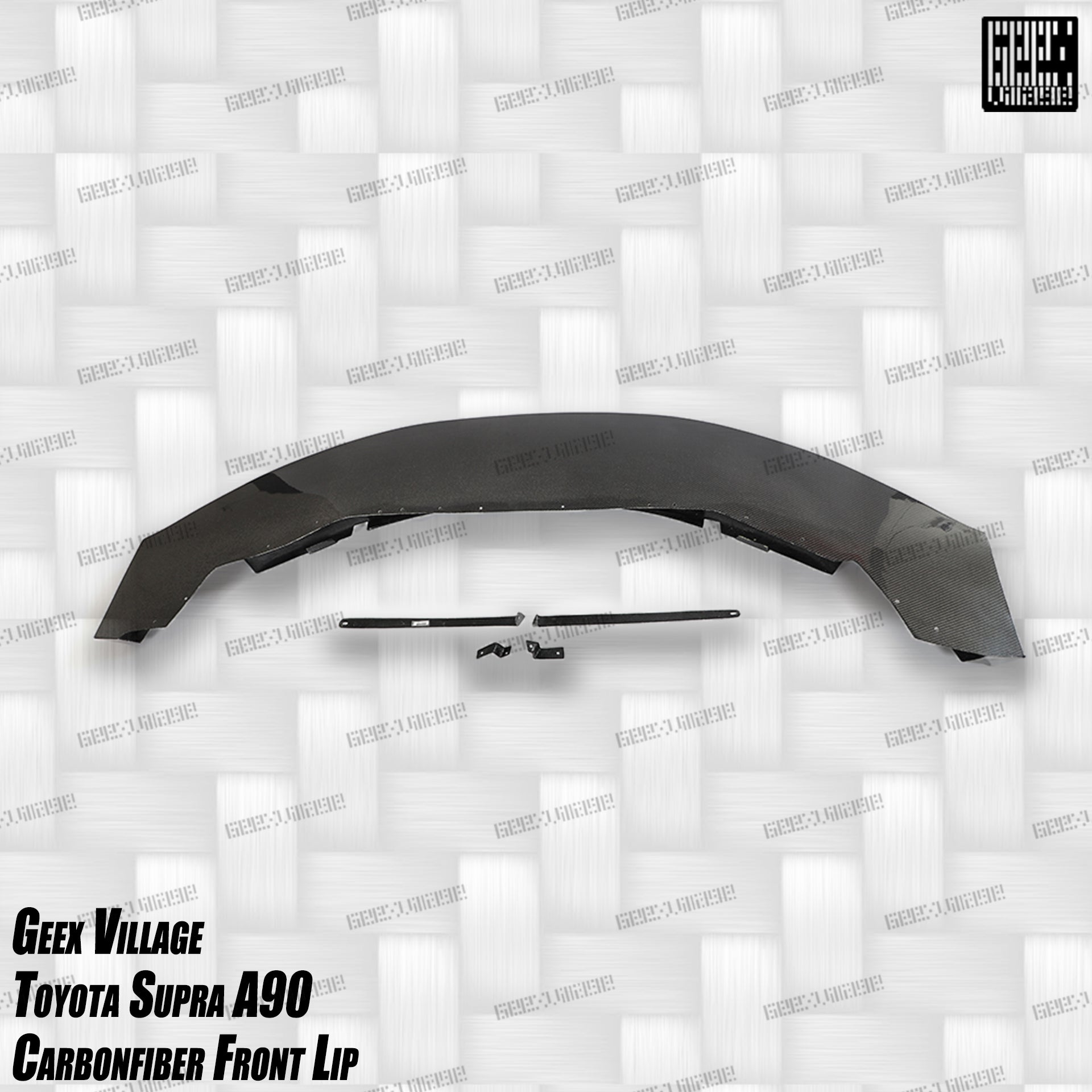 Toyota Supra MK5 A90 A91 3.0 2.0 2020-ON with Aftermarket Parts - Unicorn GT3 Widebody Front Lip Carbon Fiber/FRP from Geex Village