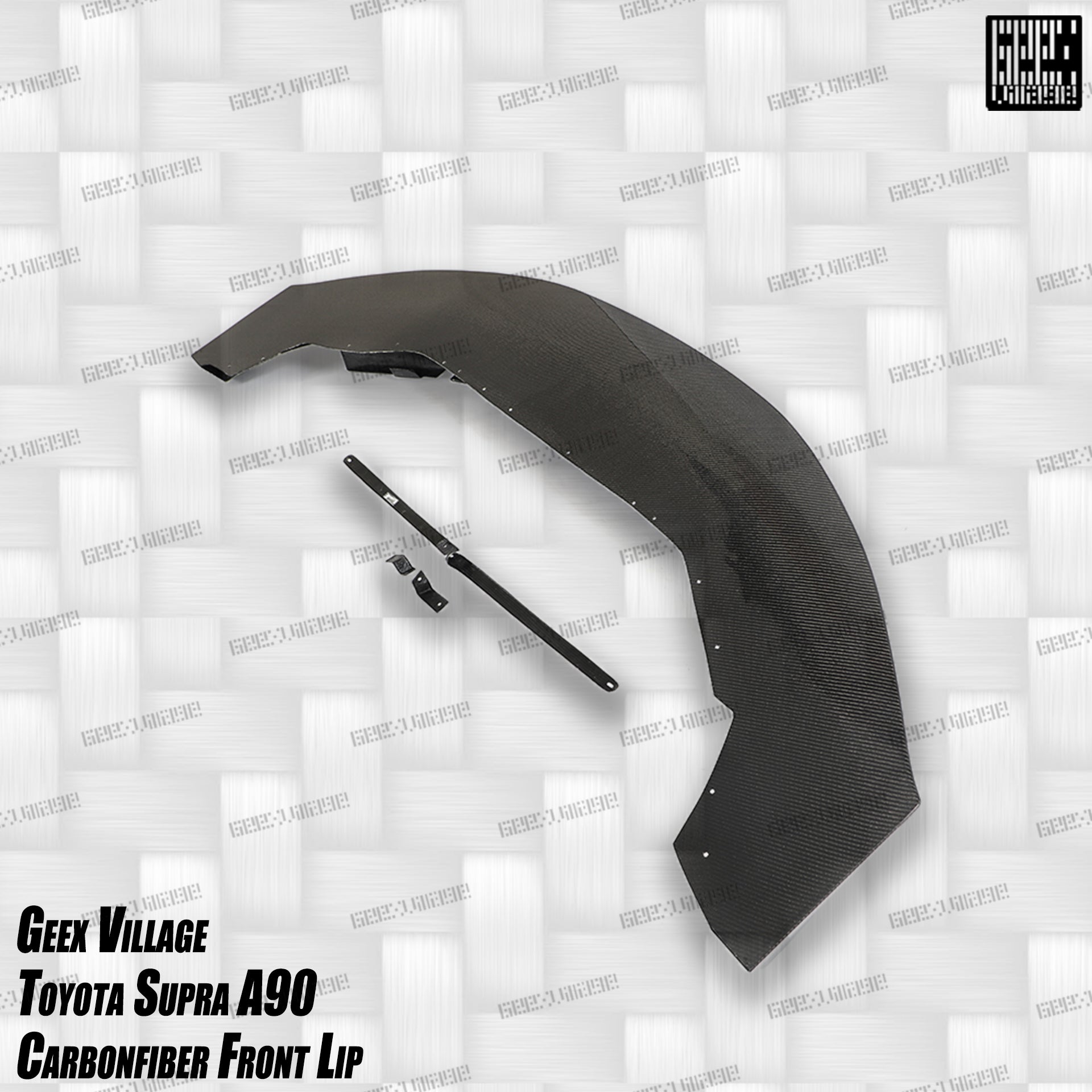 Toyota Supra MK5 A90 A91 3.0 2.0 2020-ON with Aftermarket Parts - Unicorn GT3 Widebody Front Lip Carbon Fiber/FRP from Geex Village