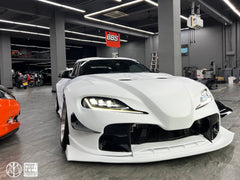 Toyota Supra MK5 A90 A91 3.0 2.0 2020-ON with Aftermarket Parts - Unicorn GT3 Widebody Front Lip Carbon Fiber/FRP from Geex Village