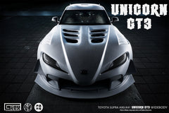 Toyota Supra MK5 A90 A91 3.0 2.0 2020-ON with Aftermarket Parts - Unicorn GT3 Widebody Front Lip Carbon Fiber/FRP from Geex Village