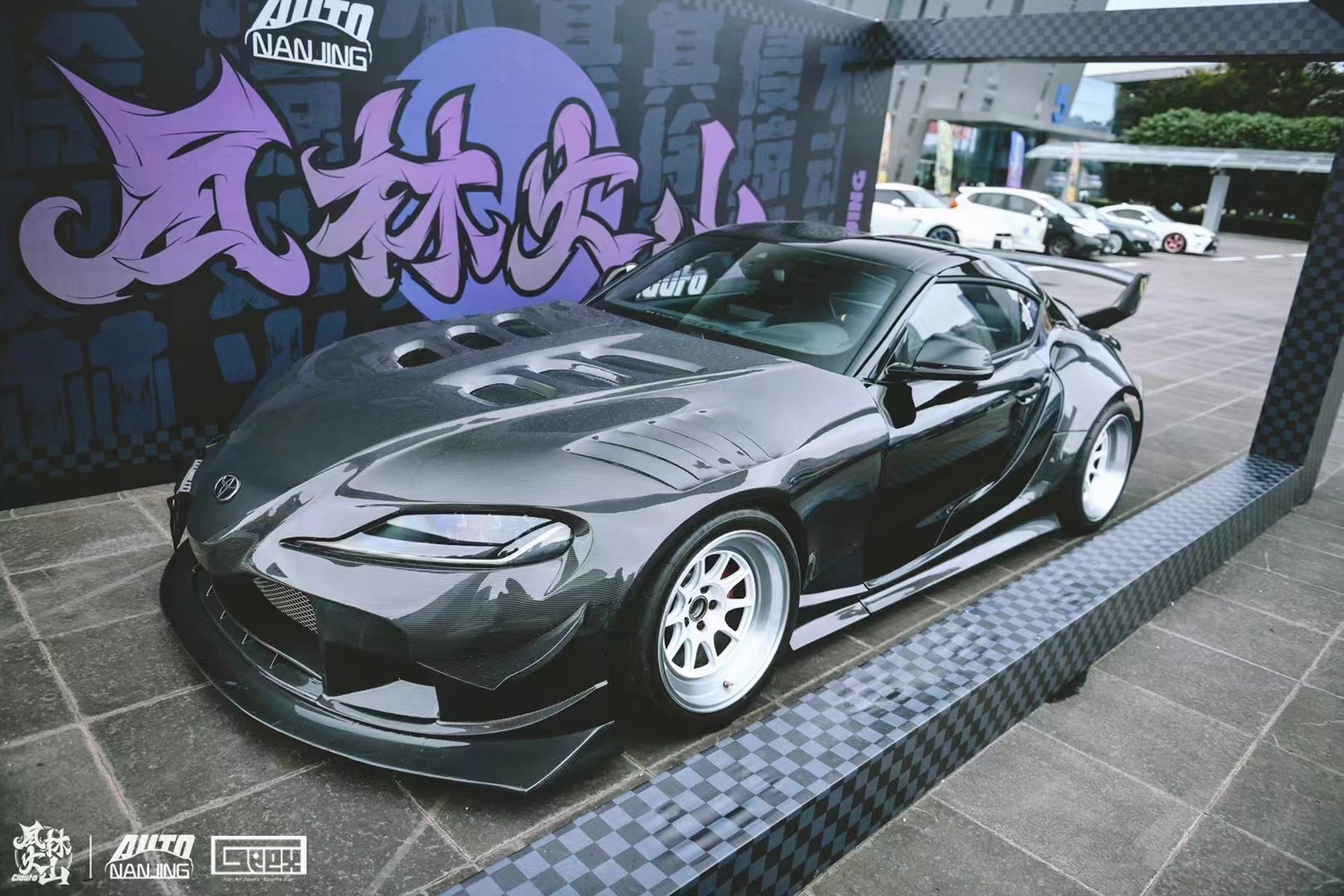 Toyota Supra MK5 A90 A91 3.0 2.0 2020-ON with Aftermarket Parts - Unicorn GT3 Widebody Front Lip Carbon Fiber/FRP from Geex Village