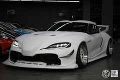 Toyota Supra MK5 A90 A91 3.0 2.0 2020-ON with Aftermarket Parts - Unicorn GT3 Widebody Front Lip Carbon Fiber/FRP from Geex Village