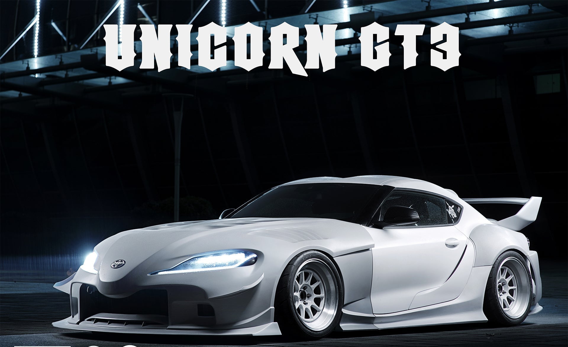 Toyota Supra MK5 A90 A91 3.0 2.0 2020-ON with Aftermarket Parts - Unicorn GT3 Widebody Front Lip Carbon Fiber/FRP from Geex Village