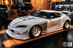 Toyota Supra MK5 A90 A91 3.0 2.0 2020-ON with Aftermarket Parts - Unicorn GT3 Widebody Front Lip Carbon Fiber/FRP from Geex Village