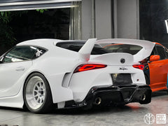 Toyota Supra MK5 A90 A91 3.0 2.0 2020-ON with Aftermarket Parts - Unicorn GT3 Widebody Rear Diffuser & Widebody Rear Diffuser Undertray & Widebody Rear Canards Carbon Fiber/FRP from Geex Village
