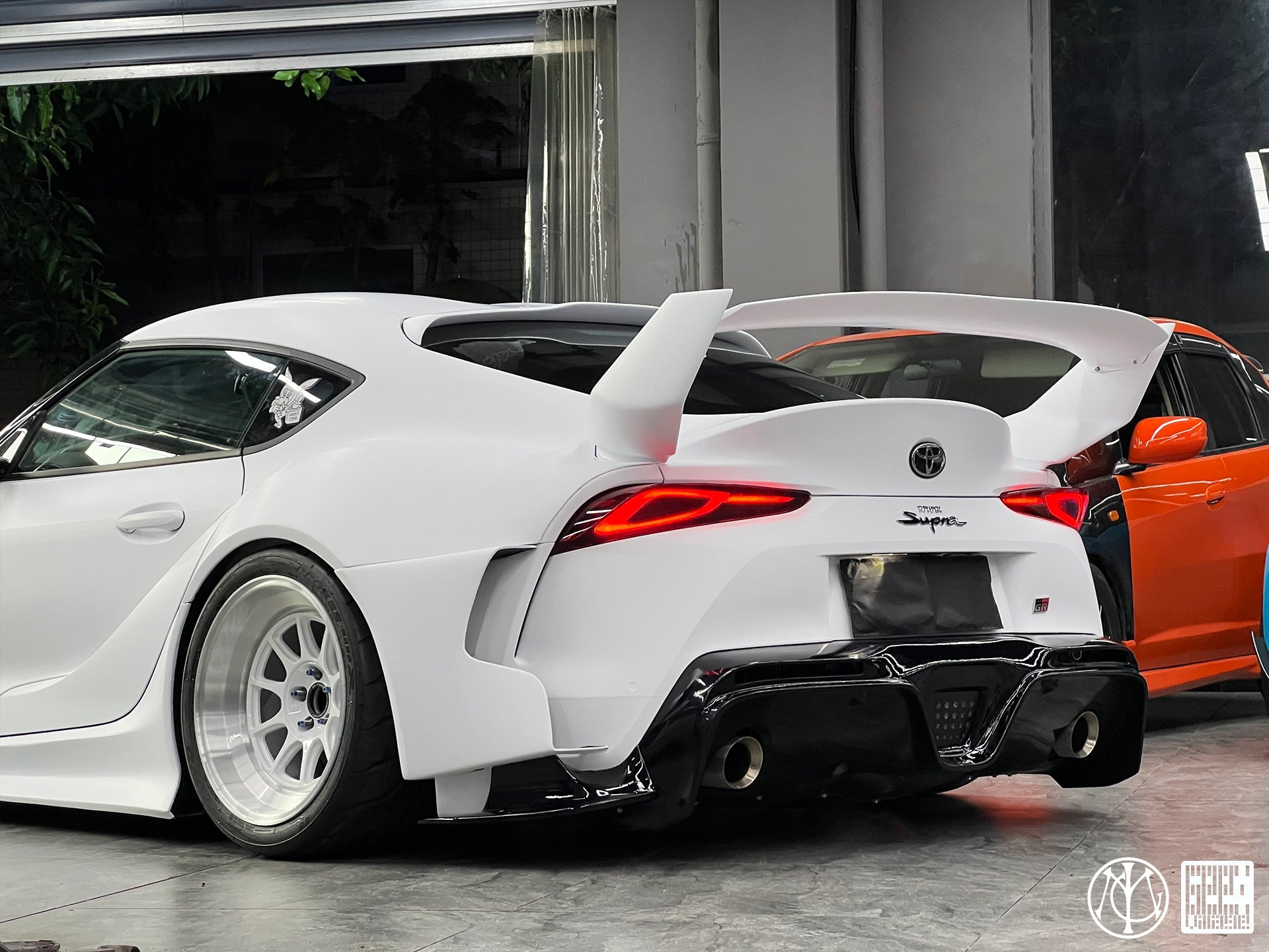 Toyota Supra MK5 A90 A91 3.0 2.0 Coupe 2020-ON with Aftermarket Parts - Unicorn GT3 Widebody Rear Wing Carbon Fiber/FRP from Geex Village