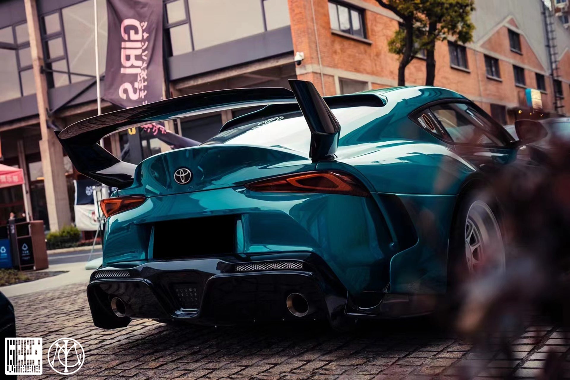 Toyota Supra MK5 A90 A91 3.0 2.0 2020-ON with Aftermarket Parts - Unicorn GT3 Widebody Rear Diffuser & Widebody Rear Diffuser Undertray & Widebody Rear Canards Carbon Fiber/FRP from Geex Village