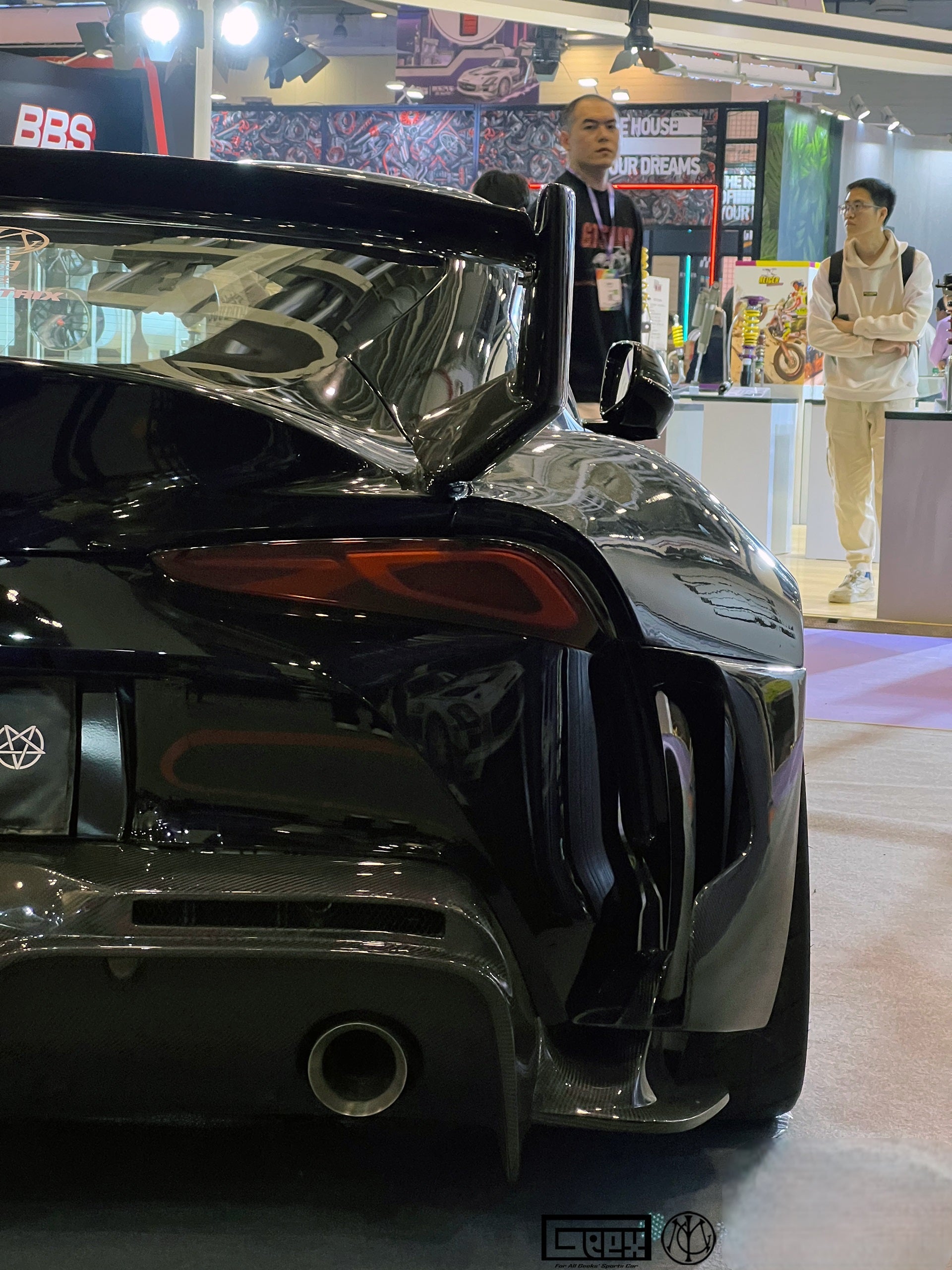 Toyota Supra MK5 A90 A91 3.0 2.0 2020-ON with Aftermarket Parts - Unicorn GT3 Widebody Rear Diffuser & Widebody Rear Diffuser Undertray & Widebody Rear Canards Carbon Fiber/FRP from Geex Village