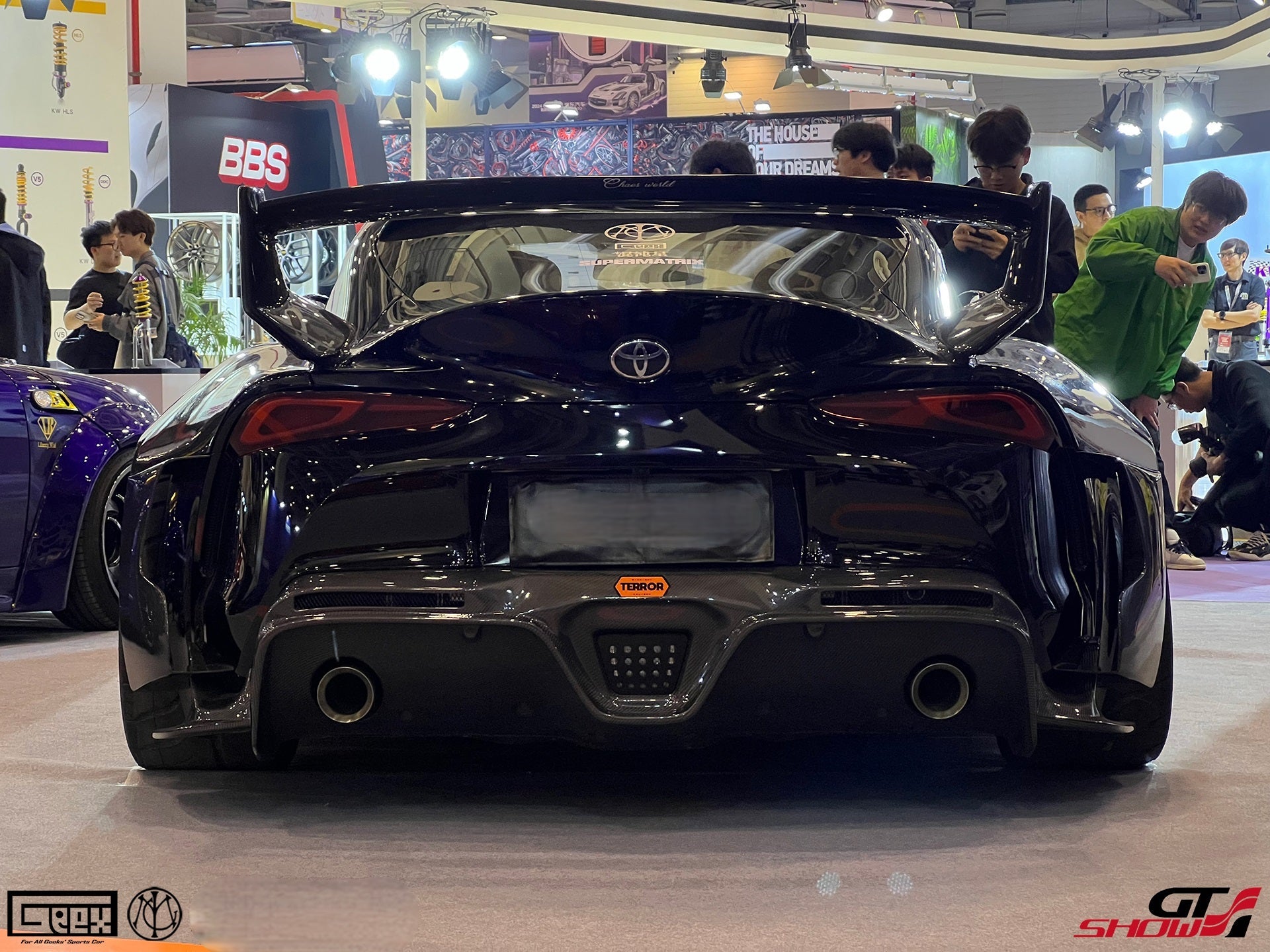 Toyota Supra MK5 A90 A91 3.0 2.0 2020-ON with Aftermarket Parts - Unicorn GT3 Widebody Rear Diffuser & Widebody Rear Diffuser Undertray & Widebody Rear Canards Carbon Fiber/FRP from Geex Village