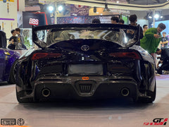 Toyota Supra MK5 A90 A91 3.0 2.0 2020-ON with Aftermarket Parts - Unicorn GT3 Widebody Rear Diffuser & Widebody Rear Diffuser Undertray & Widebody Rear Canards Carbon Fiber/FRP from Geex Village