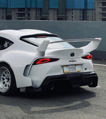 Toyota Supra MK5 A90 A91 3.0 2.0 Coupe 2020-ON with Aftermarket Parts - Unicorn GT3 Widebody Rear Wing Carbon Fiber/FRP from Geex Village