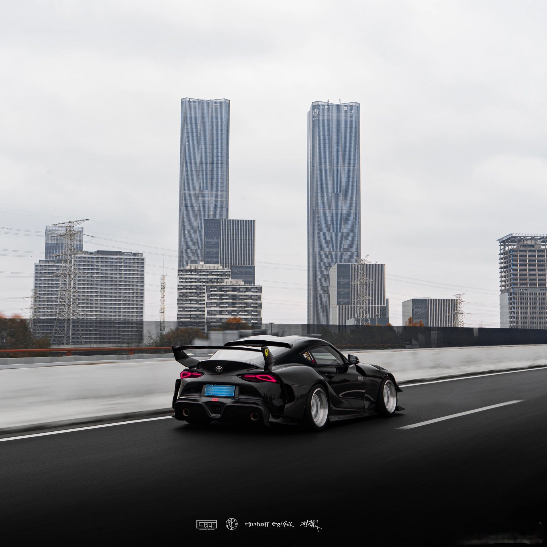 Toyota Supra MK5 A90 A91 3.0 2.0 2020-ON with Aftermarket Parts - Unicorn GT3 Widebody Rear Diffuser & Widebody Rear Diffuser Undertray & Widebody Rear Canards Carbon Fiber/FRP from Geex Village